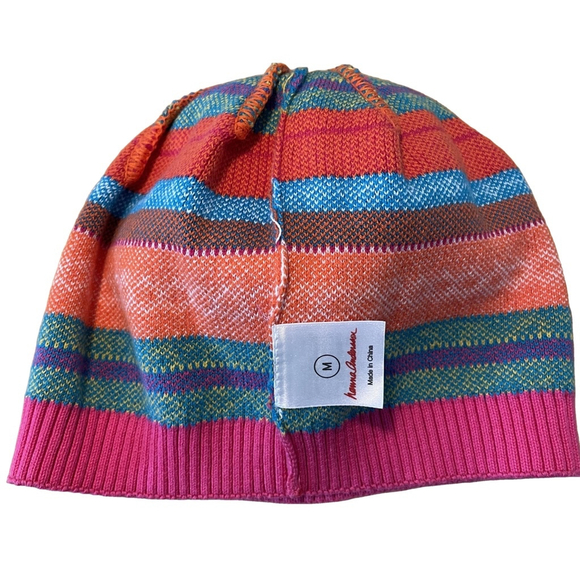Hanna Andersson Knit Hat Colorful Pink, Turquoise, Orange Girl’s Size Medium - Picture 4 of 8